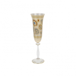 Vietri Regalia Orange Champagne Glass
