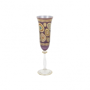 Vietri Regalia Purple Champagne Glass