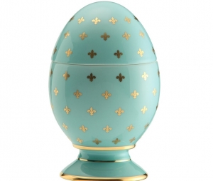 Richard Ginori Gigli Aquamarine Large Egg - 8.25"