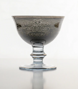 Arte Italica Rialto Borghese Etched Green Compote