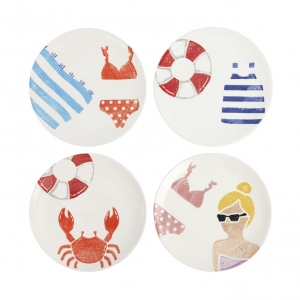 Vietri Riviera Assorted Salad Plates - Set of 4