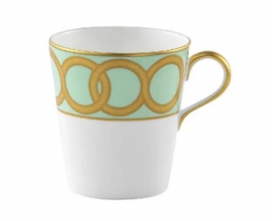 Royal Crown Derby Riviera Dream - Mint Green Beaker / Mug - 10 oz.