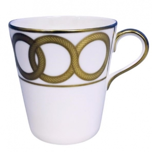 Royal Crown Derby Riviera Dream - White Beaker / Mug - 10 oz.