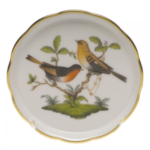 Herend Rothschild Bird Coaster - Motif 09 4"D