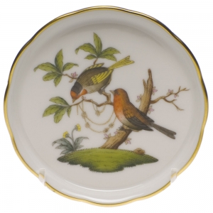 Herend Rothschild Bird Coaster - Motif 10 4"D