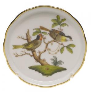 Herend Rothschild Bird Coaster - Motif 11 4"D