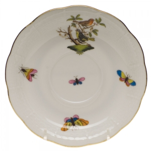 Herend Rothschild Bird Tea Saucer - Motif 03 6"D