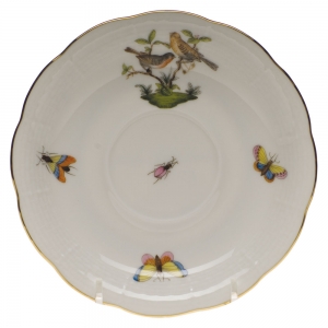Herend Rothschild Bird Tea Saucer - Motif 09 6"D