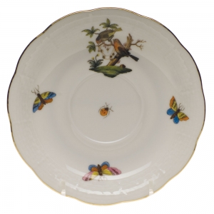 Herend Rothschild Bird Tea Saucer - Motif 10 6"D