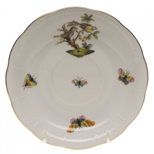Herend Rothschild Bird Tea Saucer - Motif 11 6"D