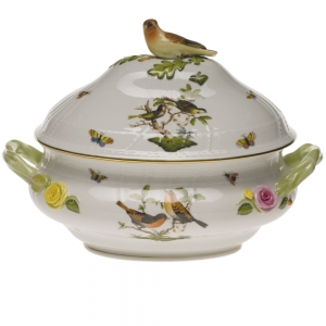 Herend Rothschild Bird Tureen W/Bird(4 Qt) 10"H