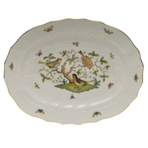 Herend Rothschild Bird Platter17"L X 12.5"W