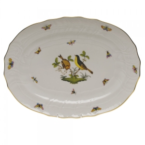 Herend Rothschild Bird Platter15"L X 11.5"W