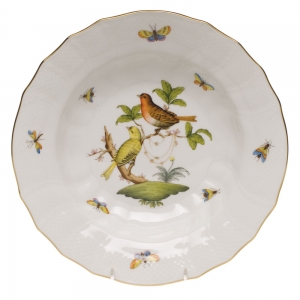 Herend Rothschild Bird Rim Soup - Motif 06 9.5"D