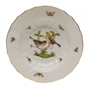Herend Rothschild Bird Rim Soup - Motif 09 9.5"D