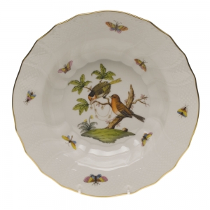 Herend Rothschild Bird Rim Soup - Motif 10 9.5"D
