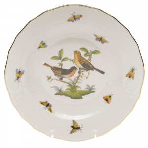 Herend Rothschild Bird Dessert Plate - Motif 09 8.25"