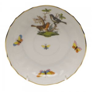 Herend Rothschild Bird Canton Saucer - Motif 05 5.5"D