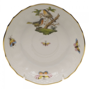 Herend Rothschild Bird Canton Saucer - Motif 08 5.5"D