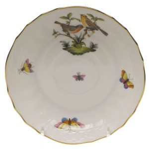 Herend Rothschild Bird Canton Saucer - Motif 09 5.5"D