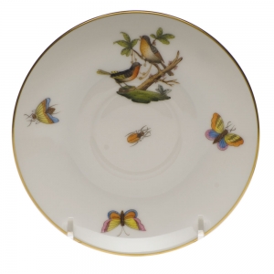 Herend Rothschild Bird After Dinner Saucer 5"D