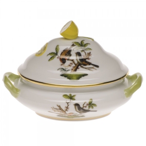 Herend Rothschild Bird Mini Tureen w/ Lemon Finial
