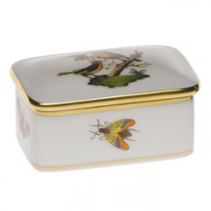 Herend Rectangular Box - Bird/Butterfly