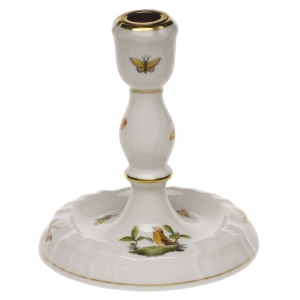 Herend Rothschild Bird Candlestick - 6"