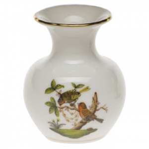 Herend Rothschild Bird Medium Bud Vase - 2.75"