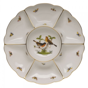 Herend Sectioned Appetizer Dish - Birds