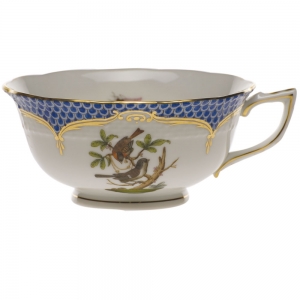 Herend Rothschild Bird Blue Border Tea Cup - Motif 04 (8 Oz)