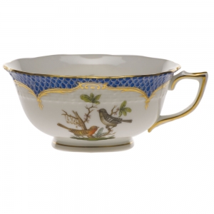 Herend Rothschild Bird Blue Border Tea Cup - Motif 05 (8 Oz)