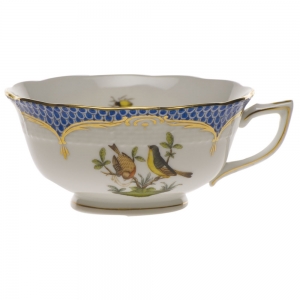 Herend Rothschild Bird Blue Border Tea Cup - Motif 07 (8 Oz)