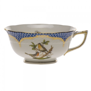 Herend Rothschild Bird Blue Border Tea Cup - Motif 08 (8 Oz)