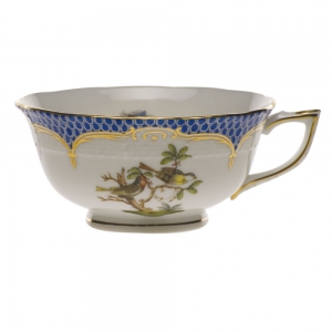 Herend Rothschild Bird Blue Border Tea Cup - Motif 11 (8 Oz)