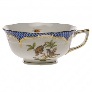 Herend Rothschild Bird Blue Border Tea Cup - Motif 12 (8 Oz)