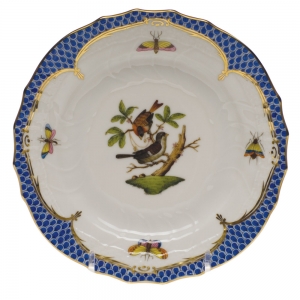Herend Rothschild Bird Blue Border Bread & Butter Plate - Mo 04 6