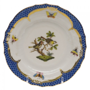 Herend Rothschild Bird Blue Border Bread & Butter Plate - Mo 11 6