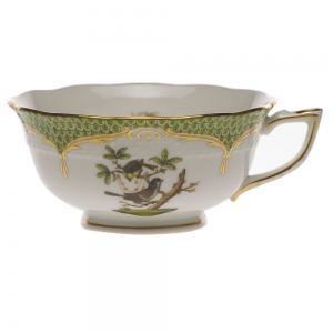 Herend Rothschild Bird Green Border Tea Cup - Motif 01 (8 Oz)