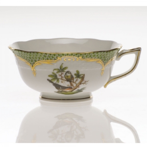 Herend Rothschild Bird Green Border Tea Cup - Motif 02 (8 Oz)