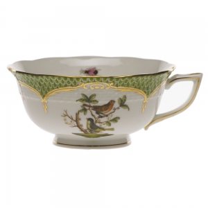 Herend Rothschild Bird Green Border Tea Cup - Motif 03 (8 Oz)