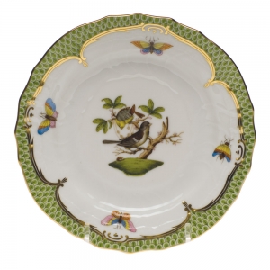 Herend Rothschild Bird Green Border Bread & Butter Plate - Mo 01 6