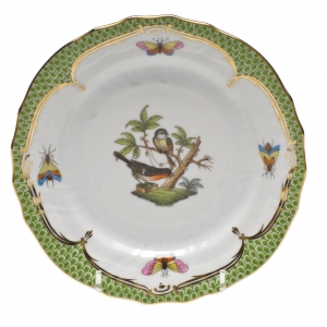 Herend Rothschild Bird Green Border Bread & Butter Plate - Mo 02 6