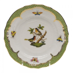 Herend Rothschild Bird Green Border Bread & Butter Plate - Mo 08 6