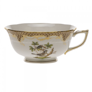 Herend Rothschild Bird Brown Border Tea Cup - Motif 01 (8 Oz)