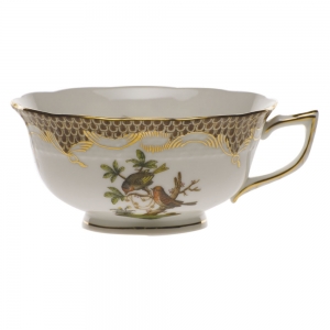 Herend Rothschild Bird Brown Border Tea Cup - Motif 10 (8 Oz)