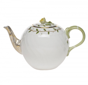 Herend Rothschild Garden Teapot W/Rose
