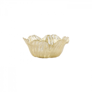 Vietri Rufolo Glass Gold Flower Small Bowl - 5.75"