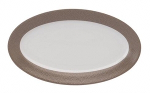Philippe Deshoulieres Seychelles Taupe Relish Dish Or Sauce Boat Tray