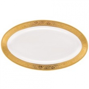 Philippe Deshoulieres Trianon Gold Relish Dish Or Sauce Boat Tray